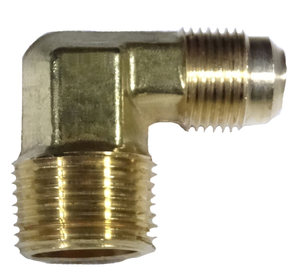 brass flare male pipe elbow