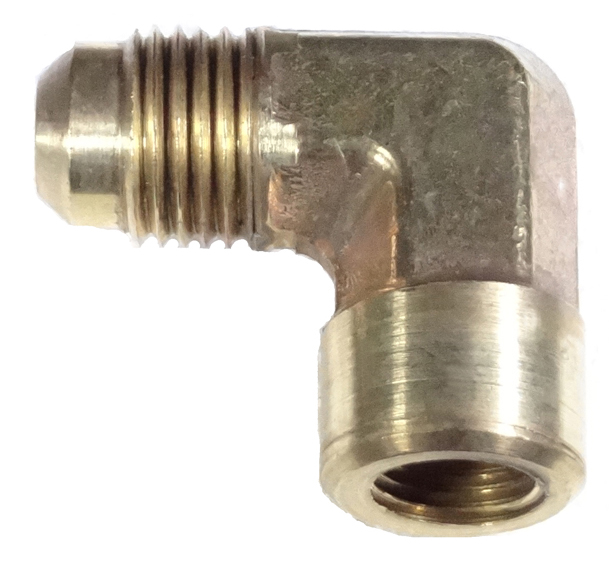 brass flare female pipe elbow