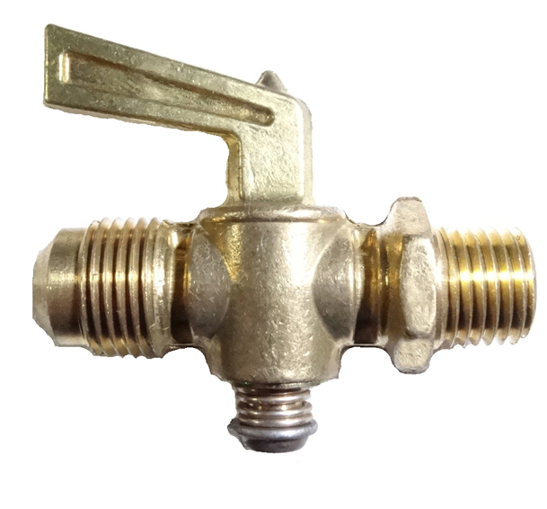 brass shut-off cock flare and male pipe