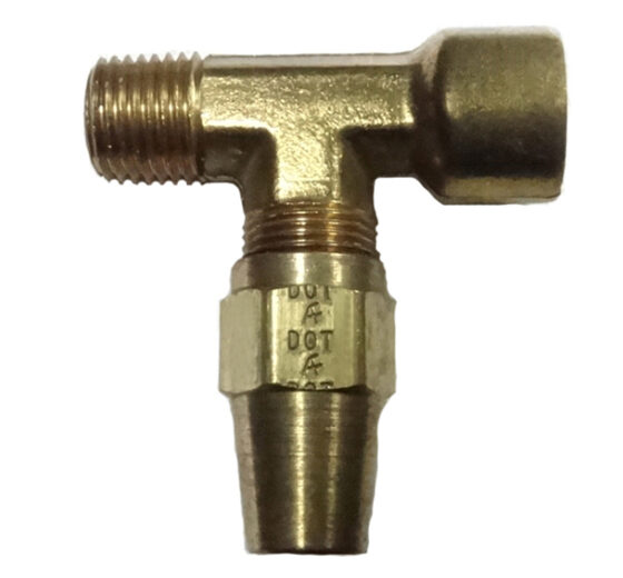 brass air brake tee female and male pipe