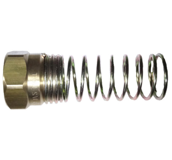 brass air brake hose nut with spring guard