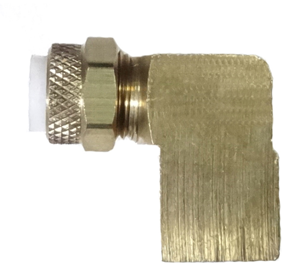 brass poly tube compression female elbow