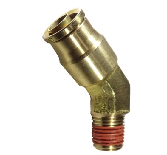 brass push connect dot 45 elbow male pipe