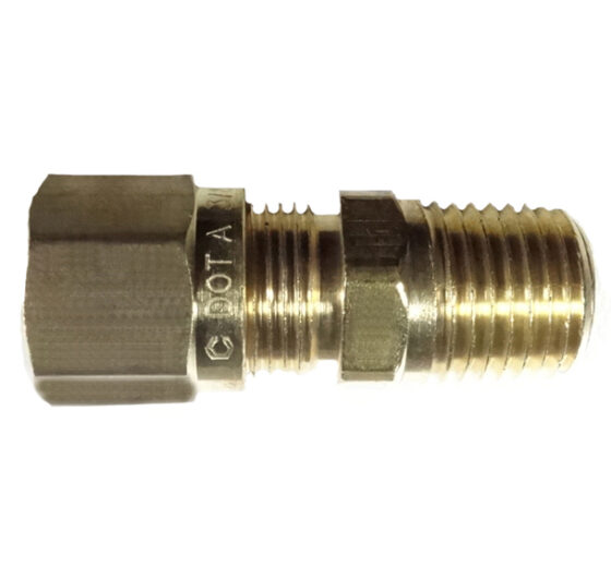 brass nylon air brake compression male pipe adapter