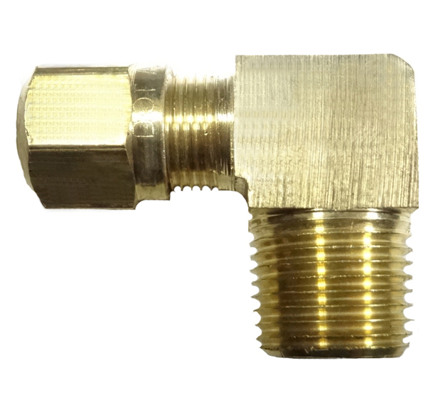 brass nylon air brake compression elbow male pipe