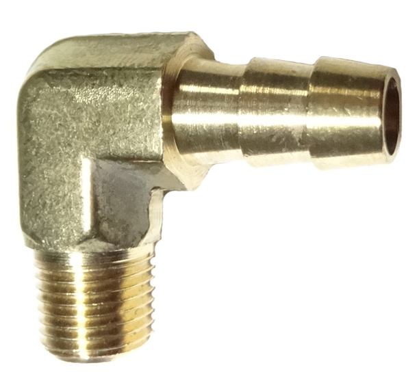 brass hose barb male pipe elbow