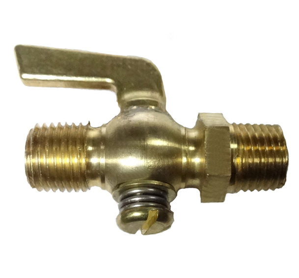 Air Cock Male Pipe Lever Handle Hex Shldr