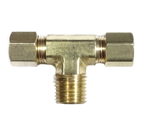 brass compression male elbow