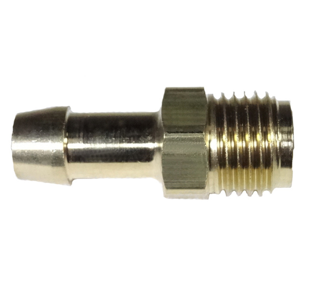 brass hose barb with inverted flare nut
