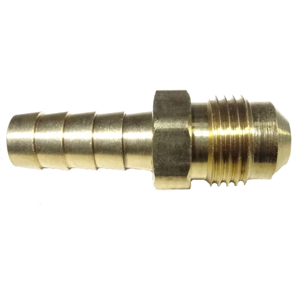 brass hose barb with male flare