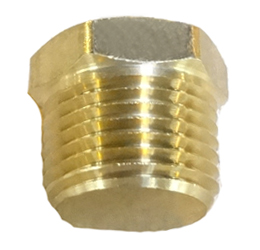 brass hex head pipe plug solid