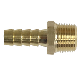 brass hose barb with male pipe