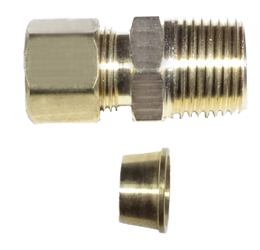 brass compression male adapter plastic sleeve