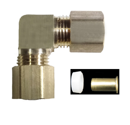 brass compression union elbow plastic sleeves