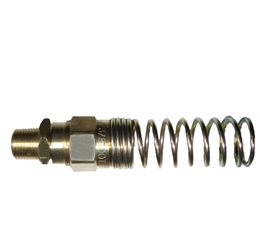 brass air brake hose connector with spring guard