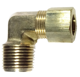brass compression male elbow