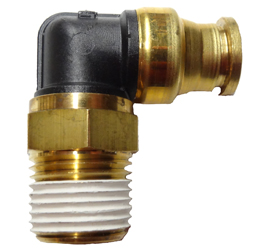 brass composite push connect swivel male elbow